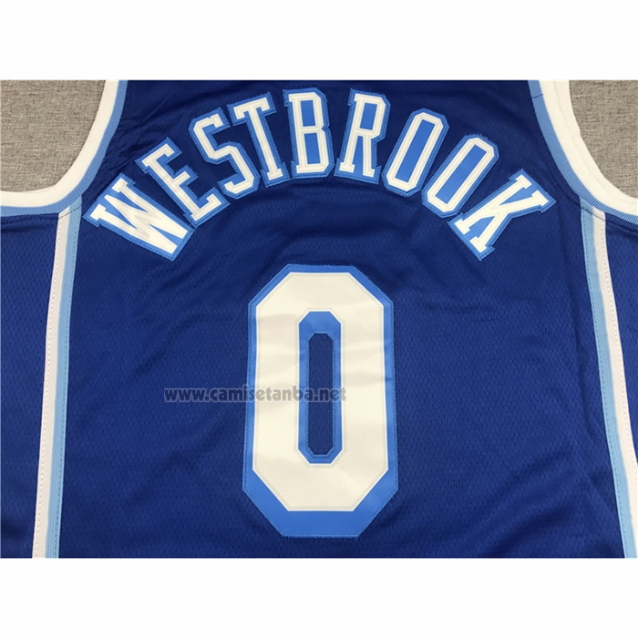 Camiseta Los Angeles Lakers Russell Westbrook #0 Classic 2021-2022 Azul